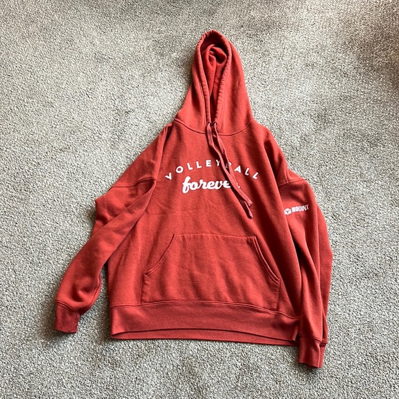 Burnt Umber Volleyball forever hoodie - Picture 1 of 1